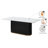 69-Inch Rectangular Faux Marble Dining Table with Wave Metal Base