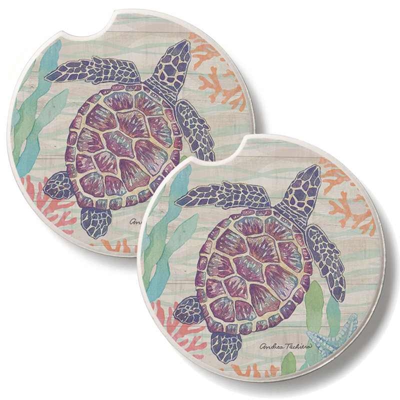 Ensemble de 2 sous-verres de voiture en pierre