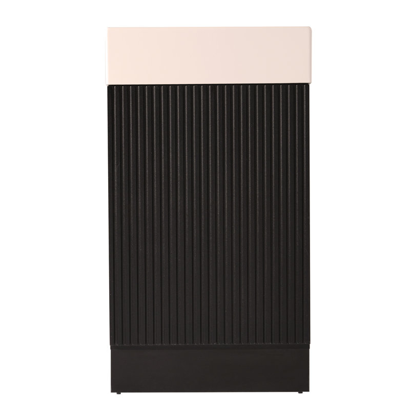 Meuble-lavabo 18,6 po avec lavabo, meuble-lavabo avec tablette à deux niveaux, orienté vers la gauche ou vers la droite, Noir