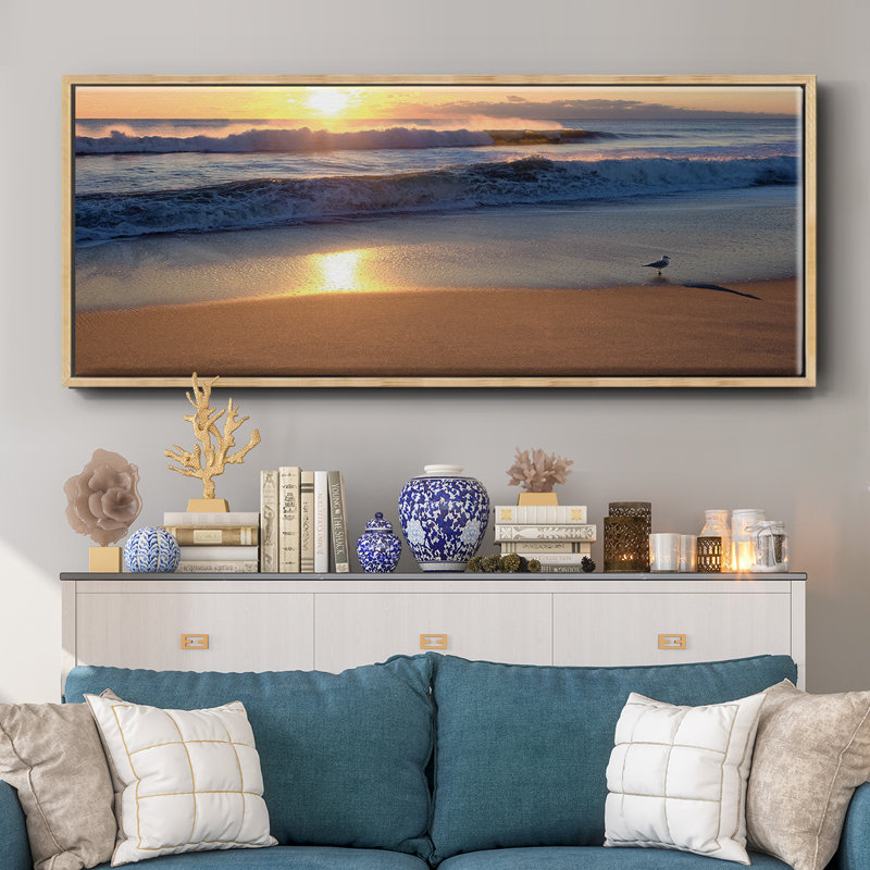 Sunset- Framed Canvas, 20" H x 50" W