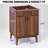 24" Mid-Century Modern Single Bathroom Vanity Base