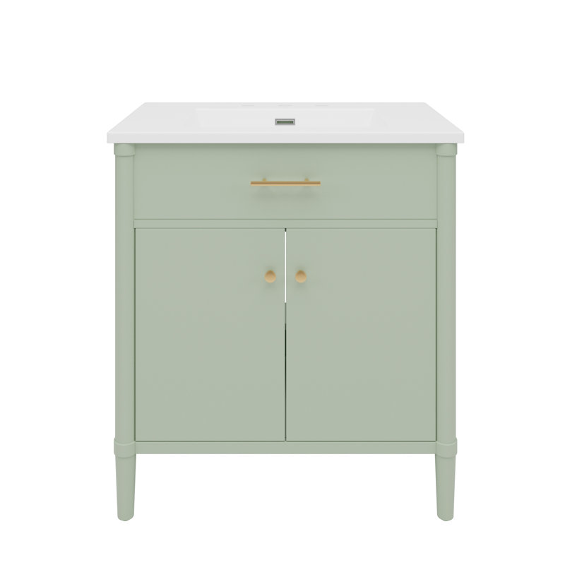 Meuble-lavabo 31 po avec lavabo, Vert