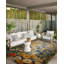 Tapis décoratif moderne à motif floral orange Paris-164625538