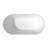 Crescent 64.56"x 32.27" Solid Surface Stone Freestanding Soaking Bathtub