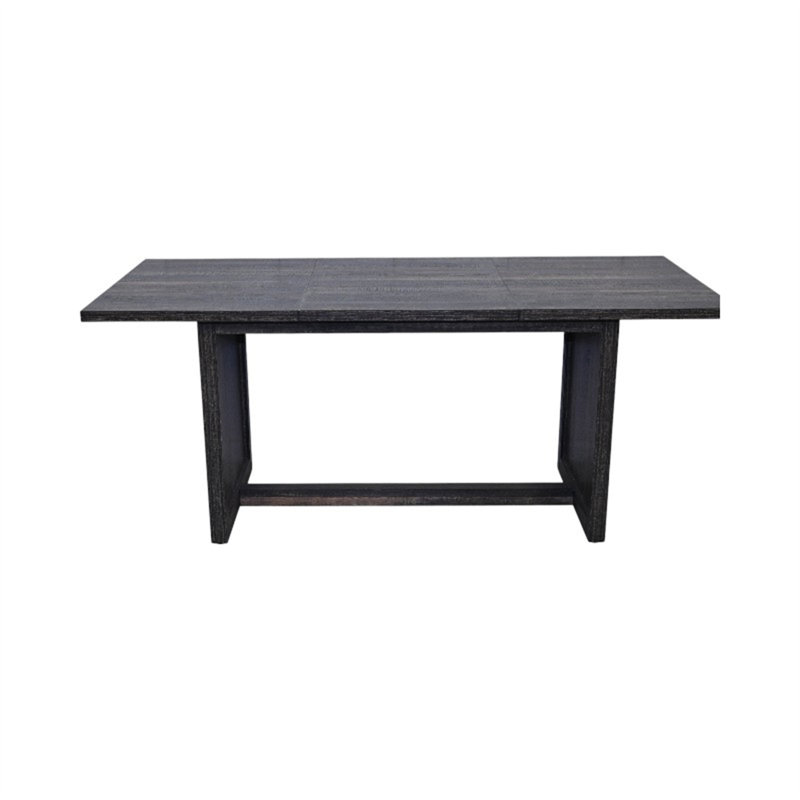 Grande table de salle à manger 70,87 "pour 6 à 8 personnes, table de salle à manger rectangulaire en bois rustique avec X pieds solides pour la salle à manger et le salon, gris