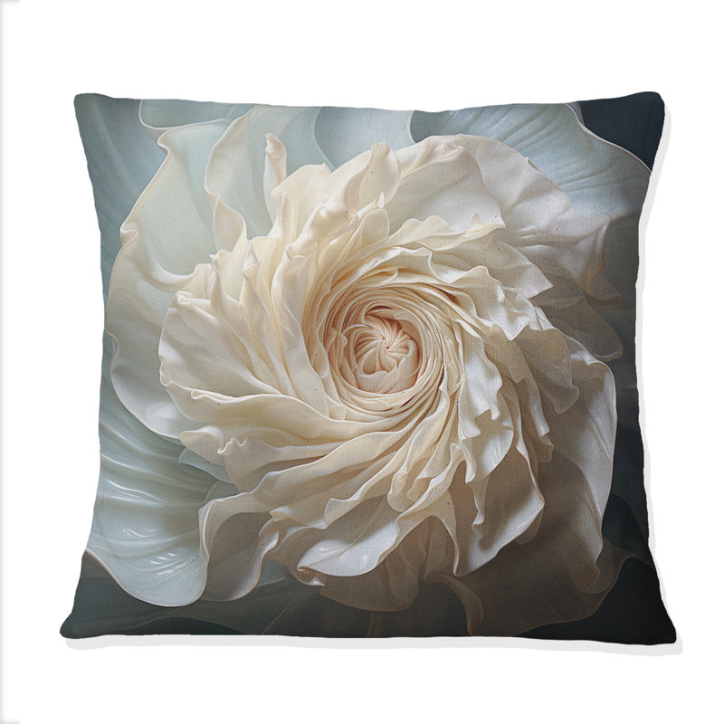 Seashell Monochromatic Whispers II - Seashell Printed Throw Pillow