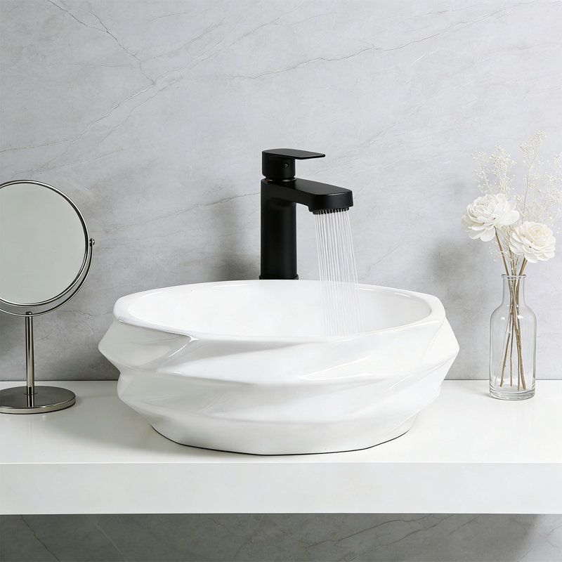 3D Circular Bathroom Vessel Sink