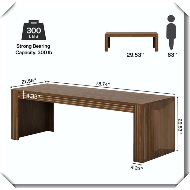 Bureau de direction minimaliste élégant, spacieux et fonctionnel, Noyer brun