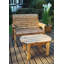 Bulkley Hand Made 2 Seater Chunky Rustic Wooden Garden Furniture Bench With Coffee Table