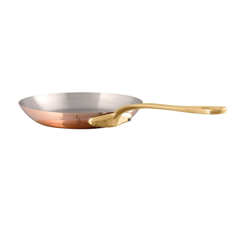 Mauviel M'heritage 200 B Copper Frying Pan With Brass Handle, 15.75"