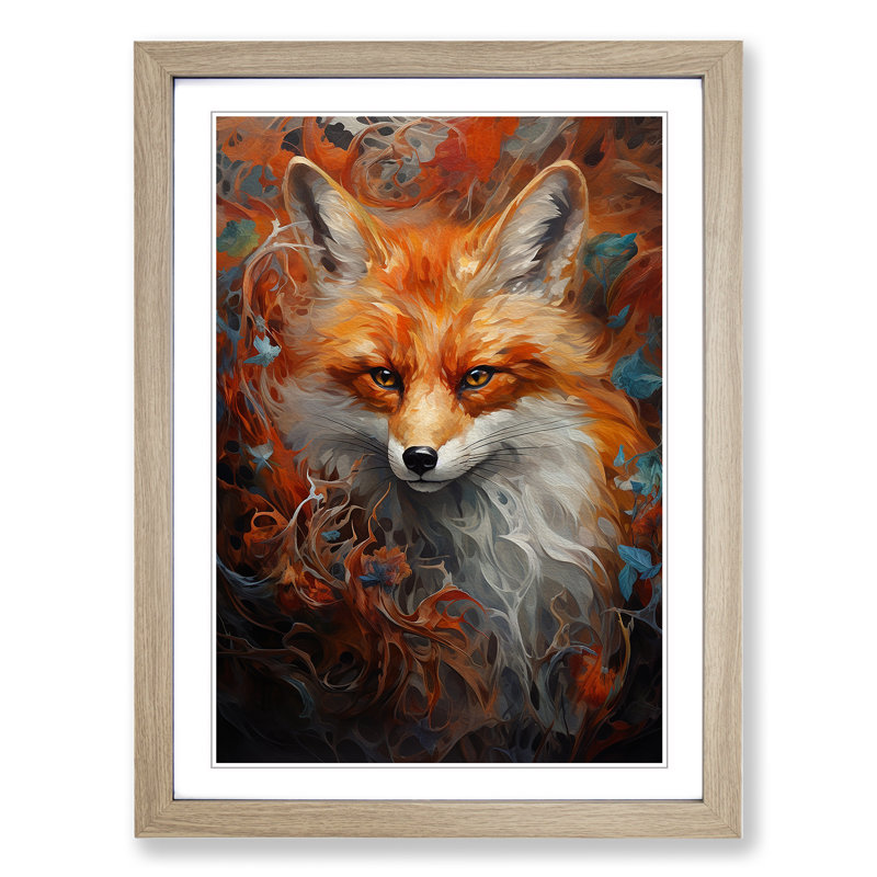 Single Picture Frame Print on Wood, Oak Framed, 34cm H x 25cm W