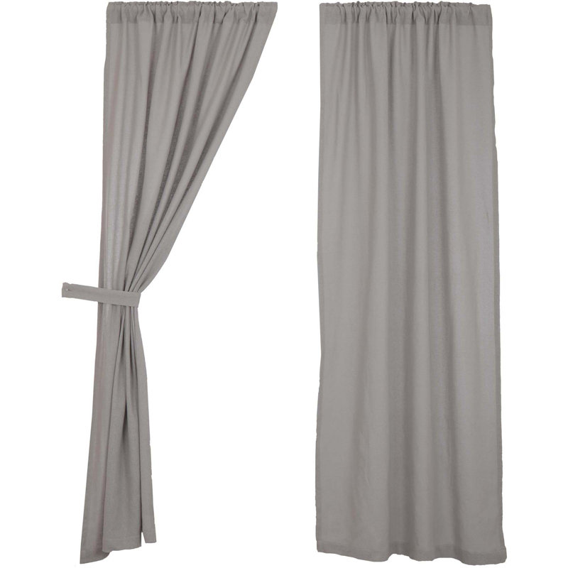 Brayner 100% Cotton Semi Sheer Curtain Panel Pair, 40" W x 84" L