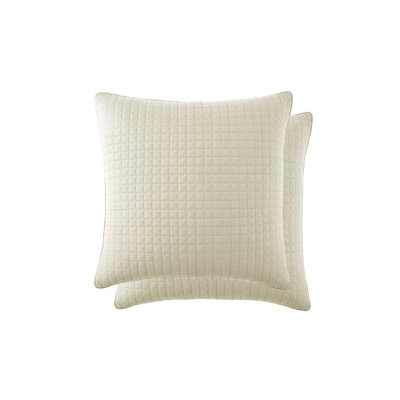 Vilano Springs 2-Piece Microfiber Embroidered Quilted Sham Covers