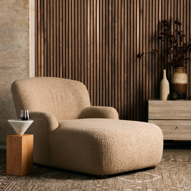 Kadon Chaise Lounge, Malmo Olive Performance Chenille