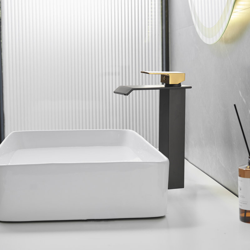 WIZ Waterfall Single Hole Single-Handle Bathroom Faucet, 122 cm H x 81 cm W