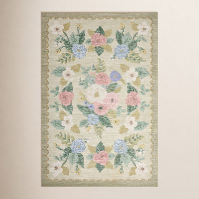 Rifle Paper Co. x Loloi Rosa Floral Rug