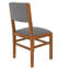 Chaises de salle à manger rembourrées Allen avec structure en bois d'hévéa