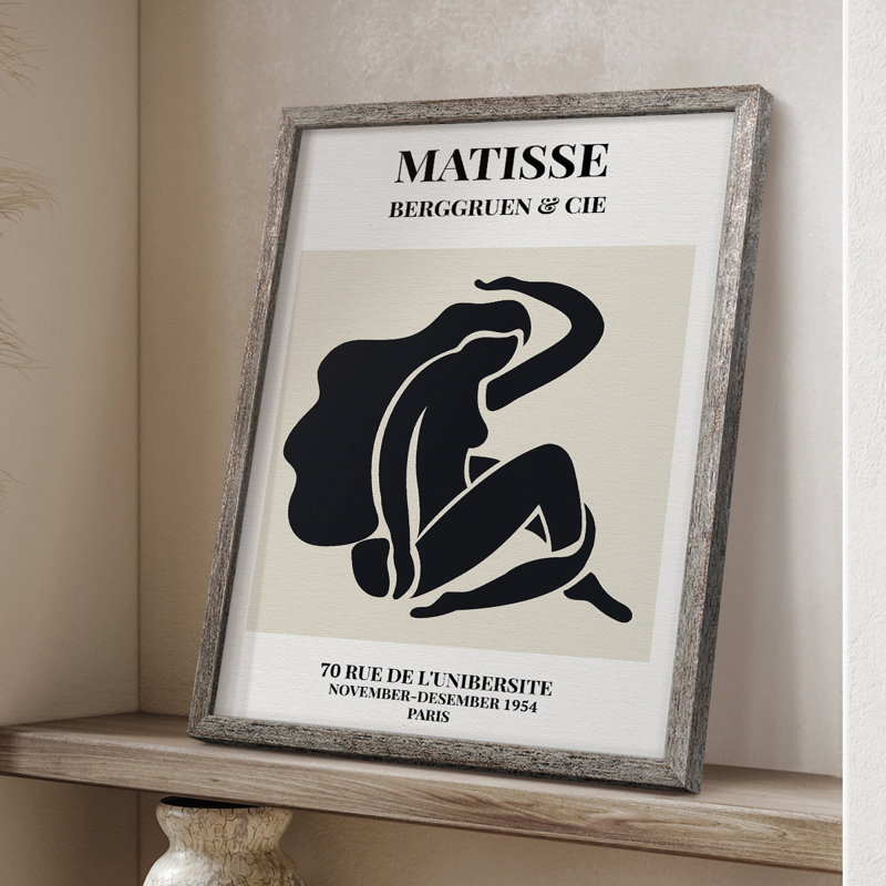 Matisse CXLIV, reproduction d'art encadrée - bois massif, H 11 po x l 9 po