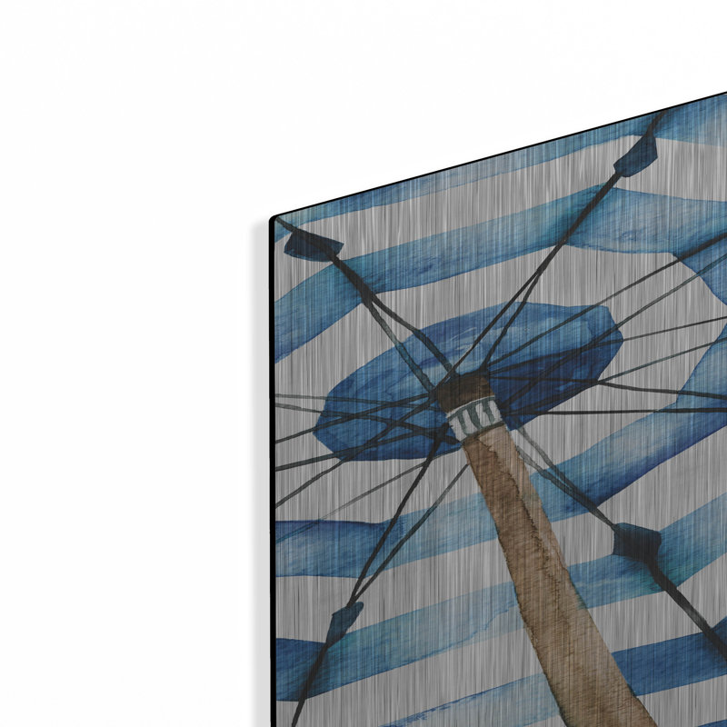 Beachcrest Home ™ «Surf and Sun 1» par Mercedes Lopez, art mural en métal Charro, H 36 po x l 24 po