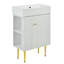 Meuble-lavabo sur pied simple 12,3 po avec plateau en résine Rosicela