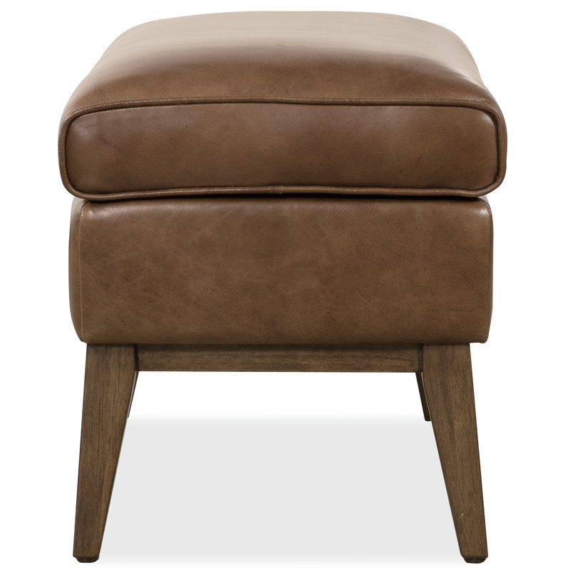 CC Leather Ottoman, Brown