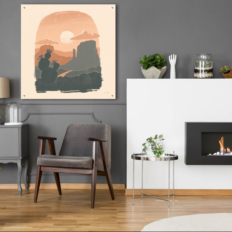 «Desert 1 Sq» par Janelle Penner, art mural en verre acrylique, H 36 po x l 36 po x P 0,2 po