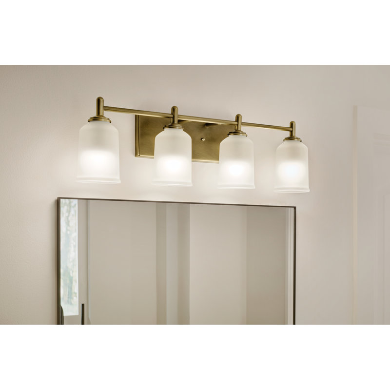 Éclairage de salle de bain 4 lumières à intensité variable Cainwood