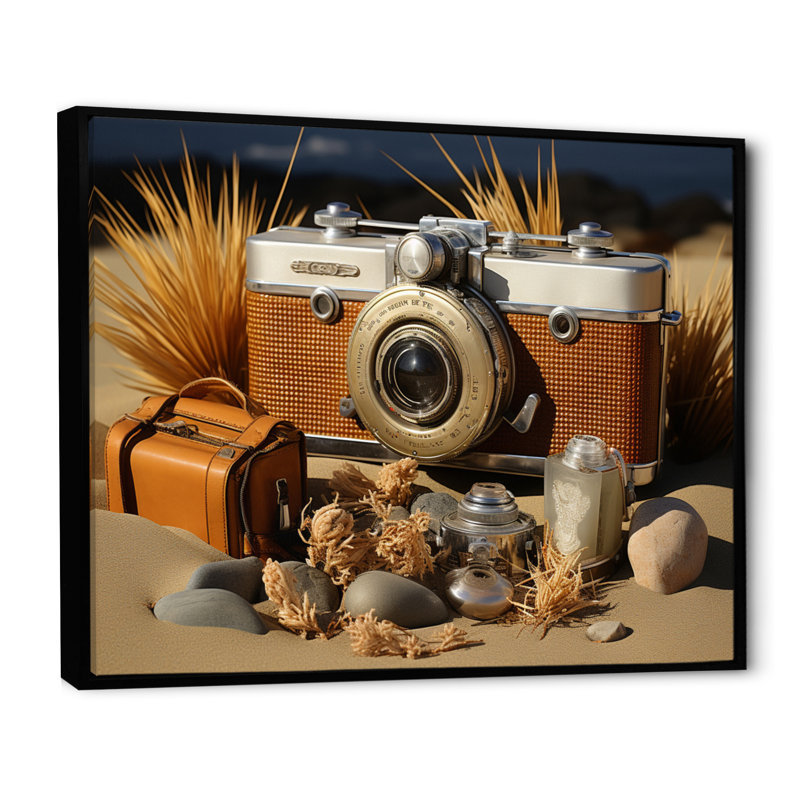 Alyea Beach, appareil photo sur toile, H 34 po x l 44 po x P 1,5 po, Cadre flottant noir