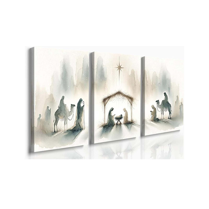 3 Piece Wrapped Canvas Print, 60 cm H x 120 cm W