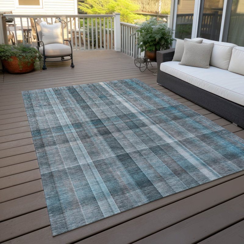 Alfonzo Washable Striped Indoor / Outdoor Rug, Rectangle 2'6" x 3'10"