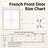 Entry Front Exterior Fiberglass Door 72" x 80"(2 * 36" x 80") Painted Black 5-Lite Frosted Glass French Door With Jamb,Classic Design & Modern Style & Long-Lasting Use, Left-Hand Inswing (Not Included Hardware Kit)-136160779