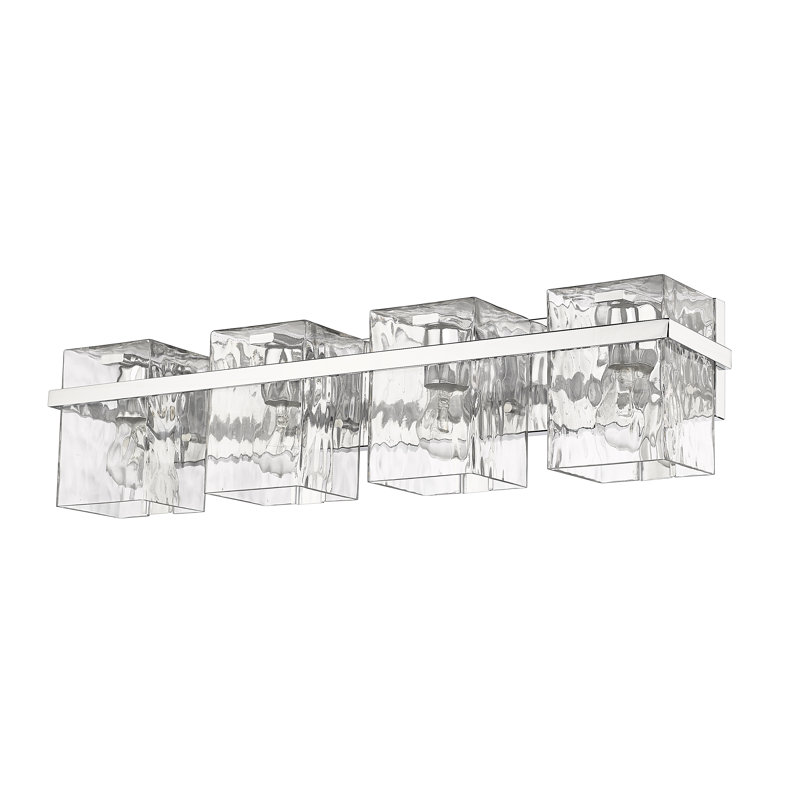 Éclairage pour meuble-lavabo Arene, Chrome chrome, 7"H x 29.25"W x 5.5"D, 4 Lights