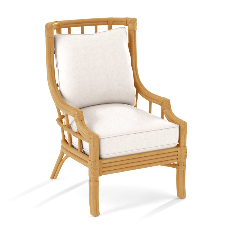 Seville Armchair, White Sugar Performance; 0863-91, Coffee