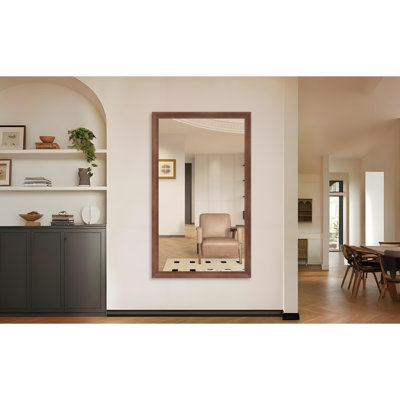 Miroir de salle de bain rectangulaire surdimensionné de 60 po x 36 po avec cadre jaune et corail