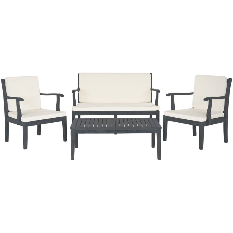 Ensemble de conversation avec canapé et coussins 4 pièces Chatelet, Beige