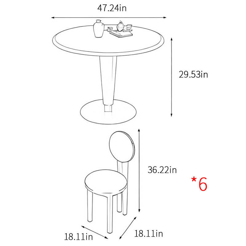 Ensembles de table de salle à manger de style français, Noir / blanc, Noir, noir, noir, noir