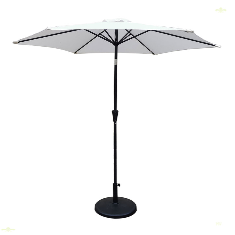 Parasol d'extérieur en aluminium 8,8 pieds, Crème, crème