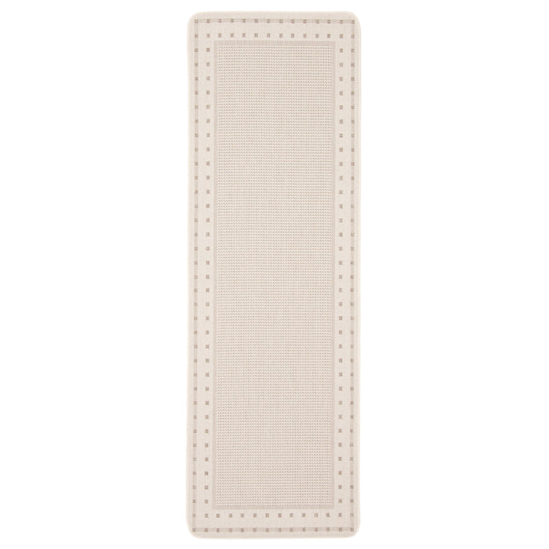Tapis ivoire intérieur / extérieur Aroura, Tapis de couloir 2 pi 2 po x 6 pi 7 po