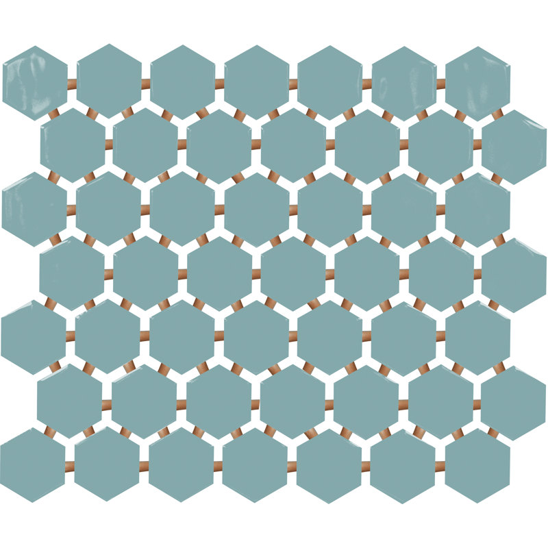 Carreau de mosaïque hexagonal en céramique 1-1 / 2 x 1-1 / 2 Itona (12 pièces par carton) (9,72 pieds carrés par carton)