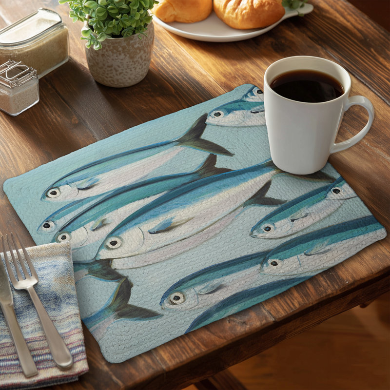 Marine Blue Fish Placemat - Small Caesio Caerulaurea Decor