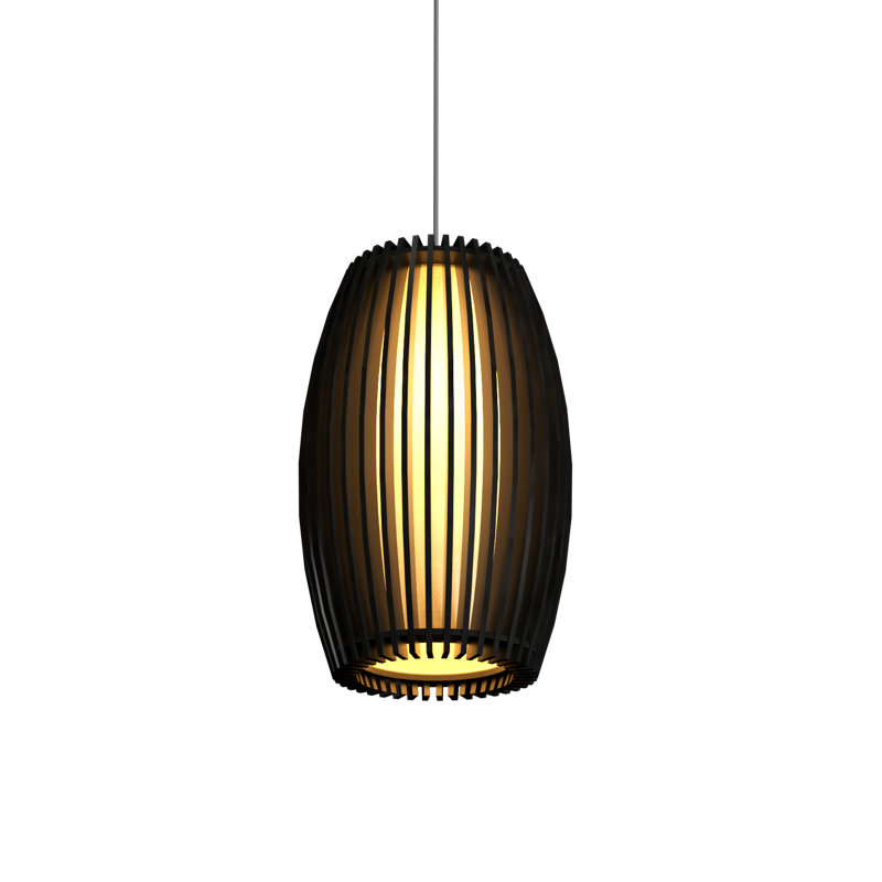 Luminaire suspendu Stecche Di Legno, H 11,81 po x l 7,87 po x P 7,87 po, Gris anthracite