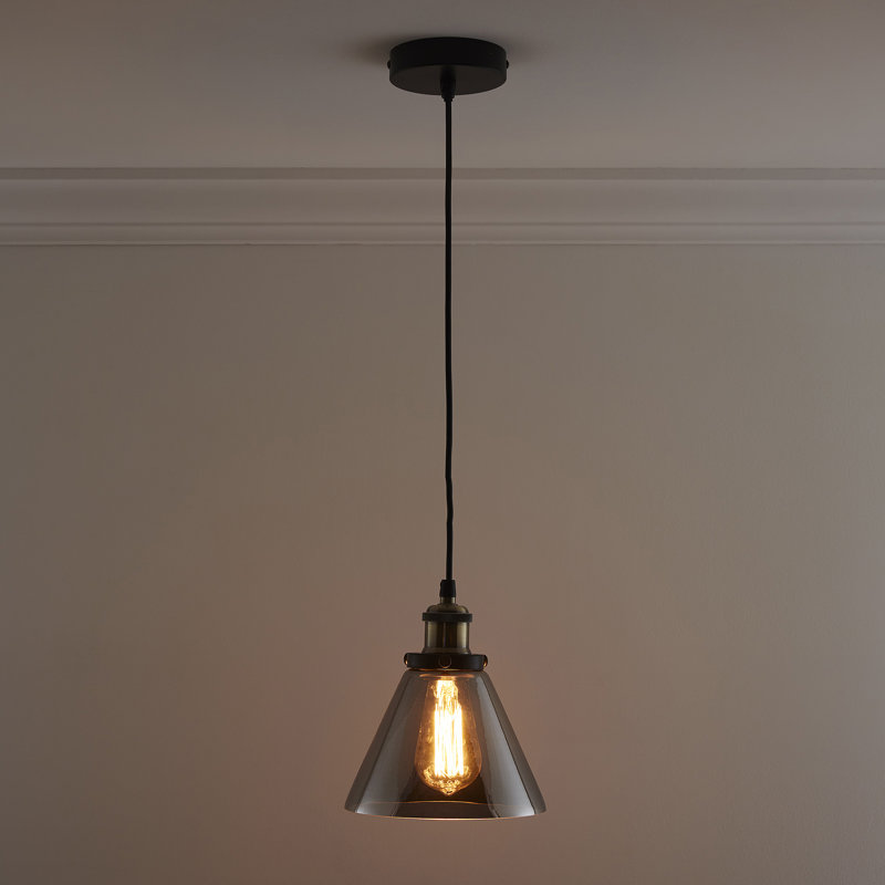 Coffman 1 - Light Smokey Cone Pendant, Smokey