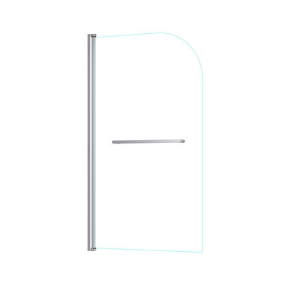 Porte de baignoire avec verre trempé de 1/4 po de 6 mm, 31 po x 55 po, nickel brossé, conception, ouverture à gauche ou à droite, maximise l'espace de la salle de bain