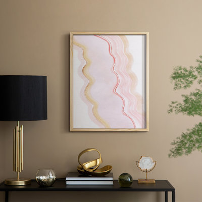 «Strawberry Ripples I», reproduction encadrée - bois massif