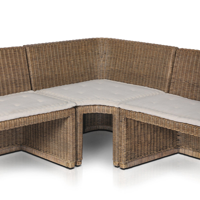 Senna U-Shape Dining Banquette, 32.5"H x 145.5" W x 83.25" D
