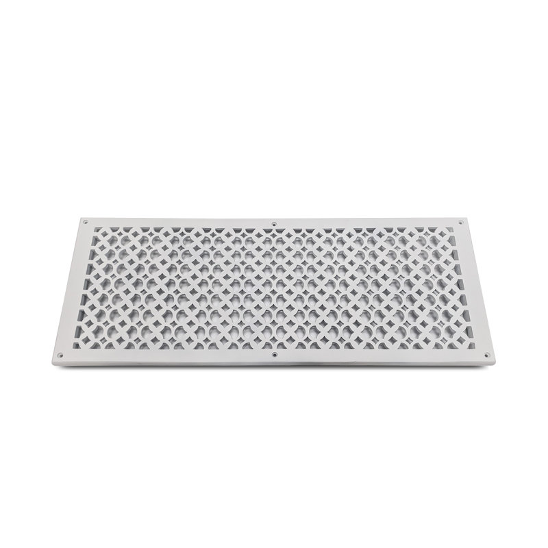 Grille murale en métal, 26" L x 10" W x 0.6" H, Blanc