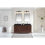 72" EBONY DOUBLE SINK VANITY DARK FINISH WITH WK-72 TOP 2" THICK BLACK NATURAL TOP-1078372328-1078372329