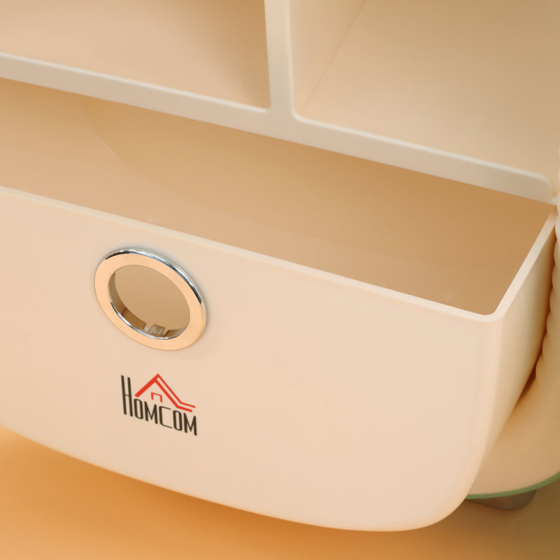 Compact Green Thermoelectric Skincare Mini Fridge with Timer