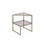 Table de bout en verre avec rangement Lumpkin