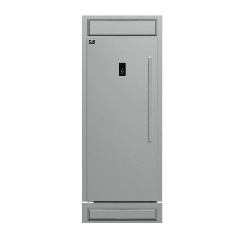 Forno Fortezza 32 Inch Left-Swing Freezer with Trim Kit, Total No Frost Cooling, Fast Freeze, Digital Controls, Automatic Ice Maker